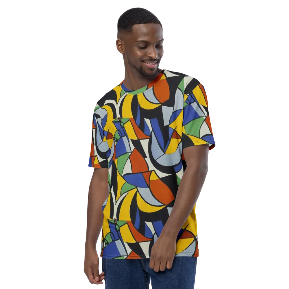 Chromatic Paradox on Men's Crew Neck T-Shirt — Left