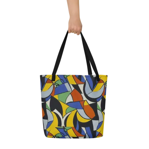 Chromatic Paradox on a Large Tote Bag W/ Pocket