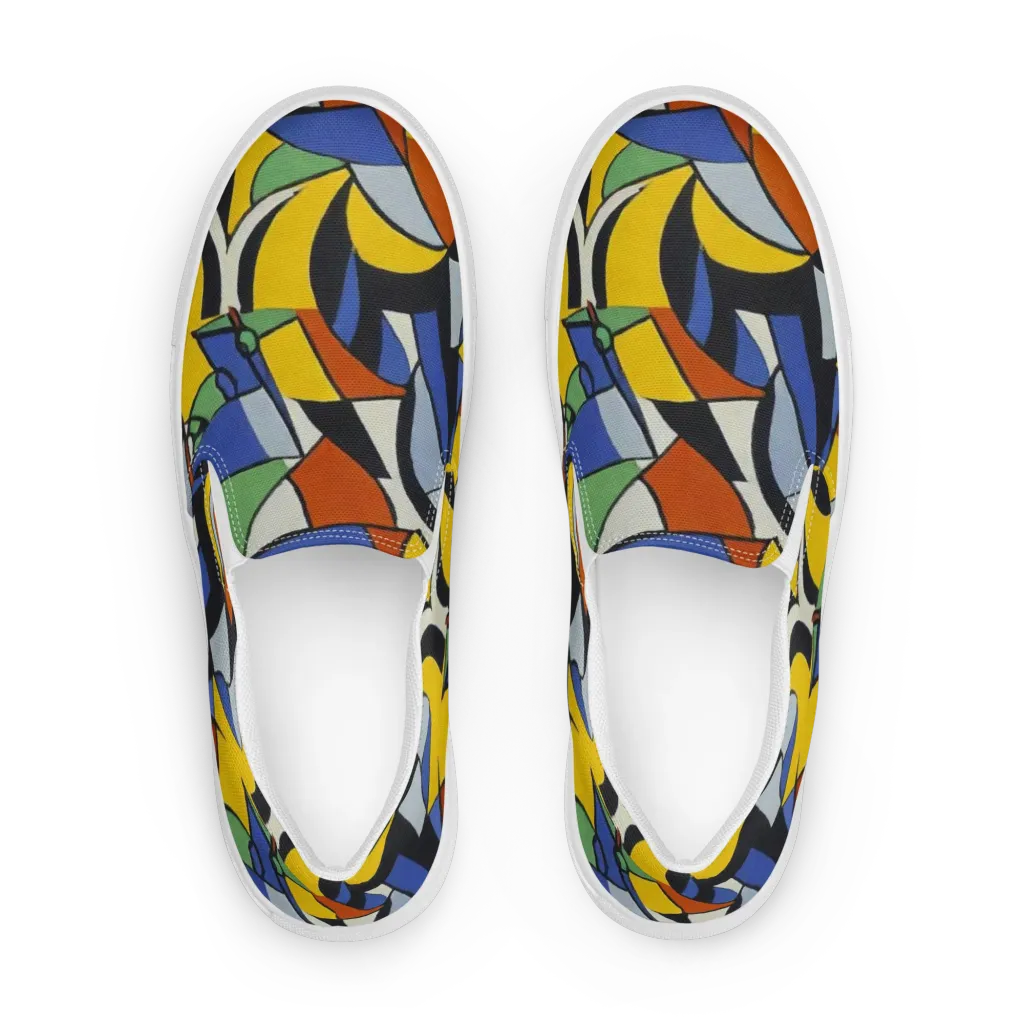 Chromatic Paradox on Women's Slip-On Canvas Shoes — Front