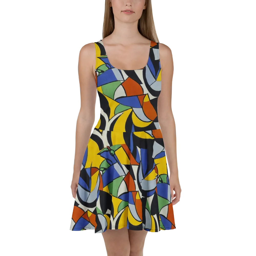 Chromatic Paradox on Skater Dress — Front