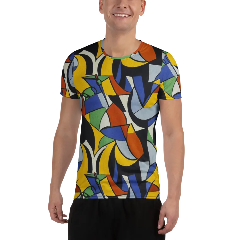 Chromatic Paradox on Men's Athletic T-Shirt — Front