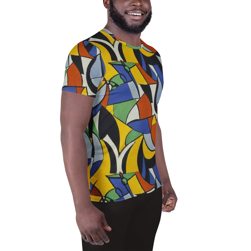 Chromatic Paradox on Men's Athletic T-Shirt — Right