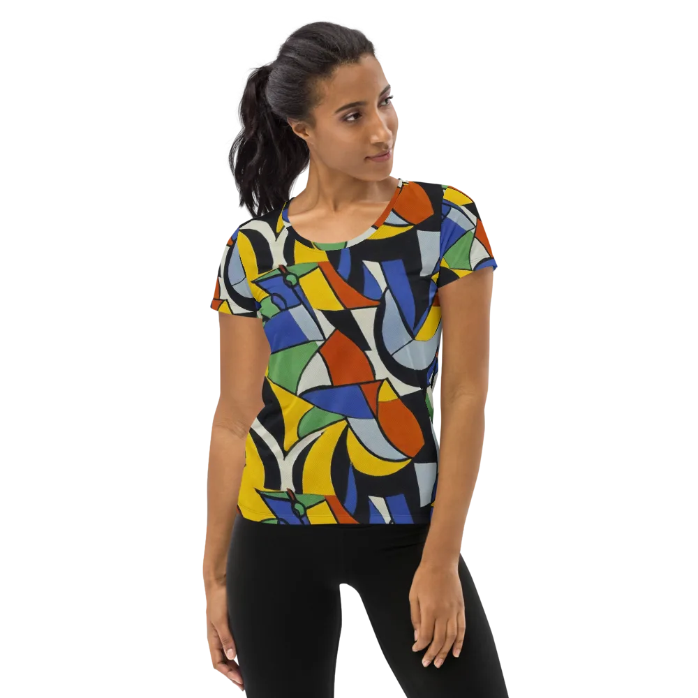 Chromatic Paradox on Women's Athletic T-Shirt — Front
