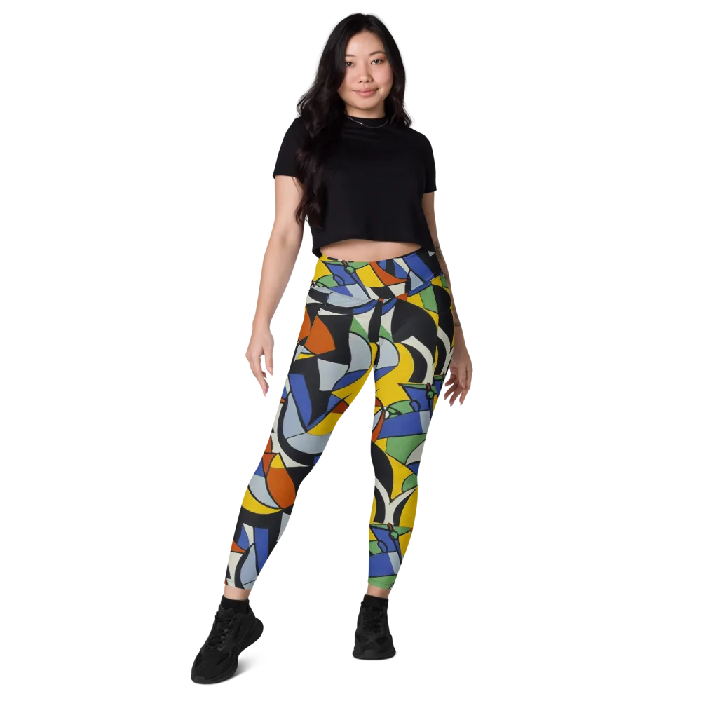 Chromatic Paradox on Leggings with Pockets — Front