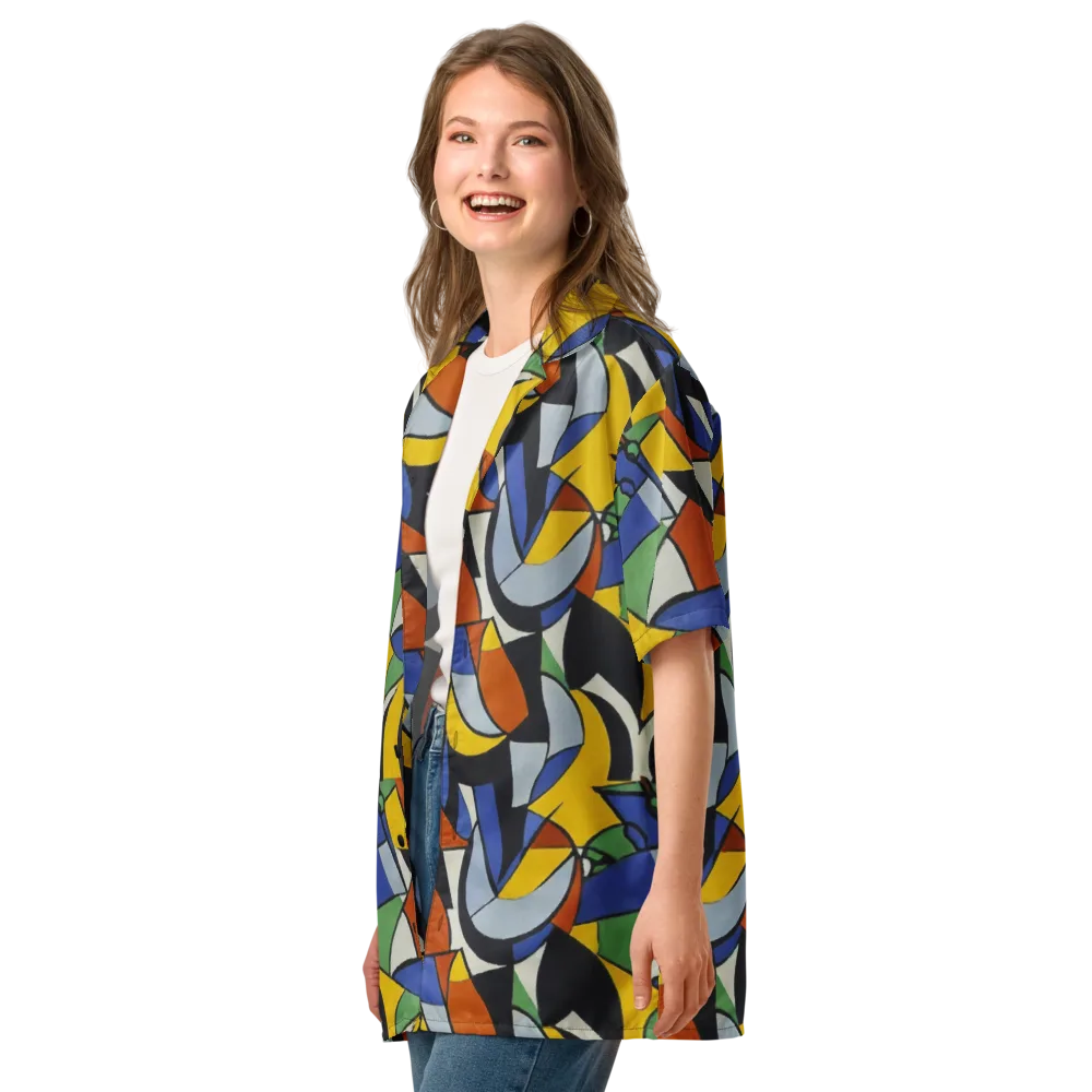 Chromatic Paradox on Button Shirt — Left Front