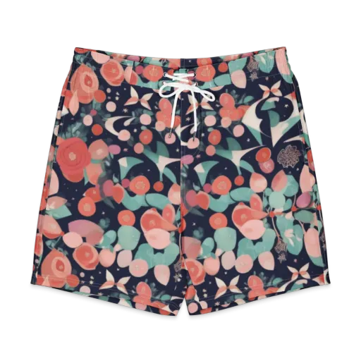 Coral Moon Garden on a Men's Board Shorts