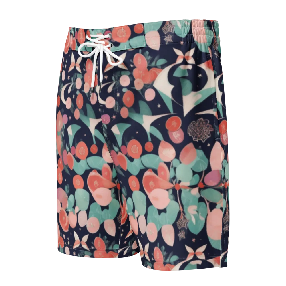 Coral Moon Garden on Men's Board Shorts — Front