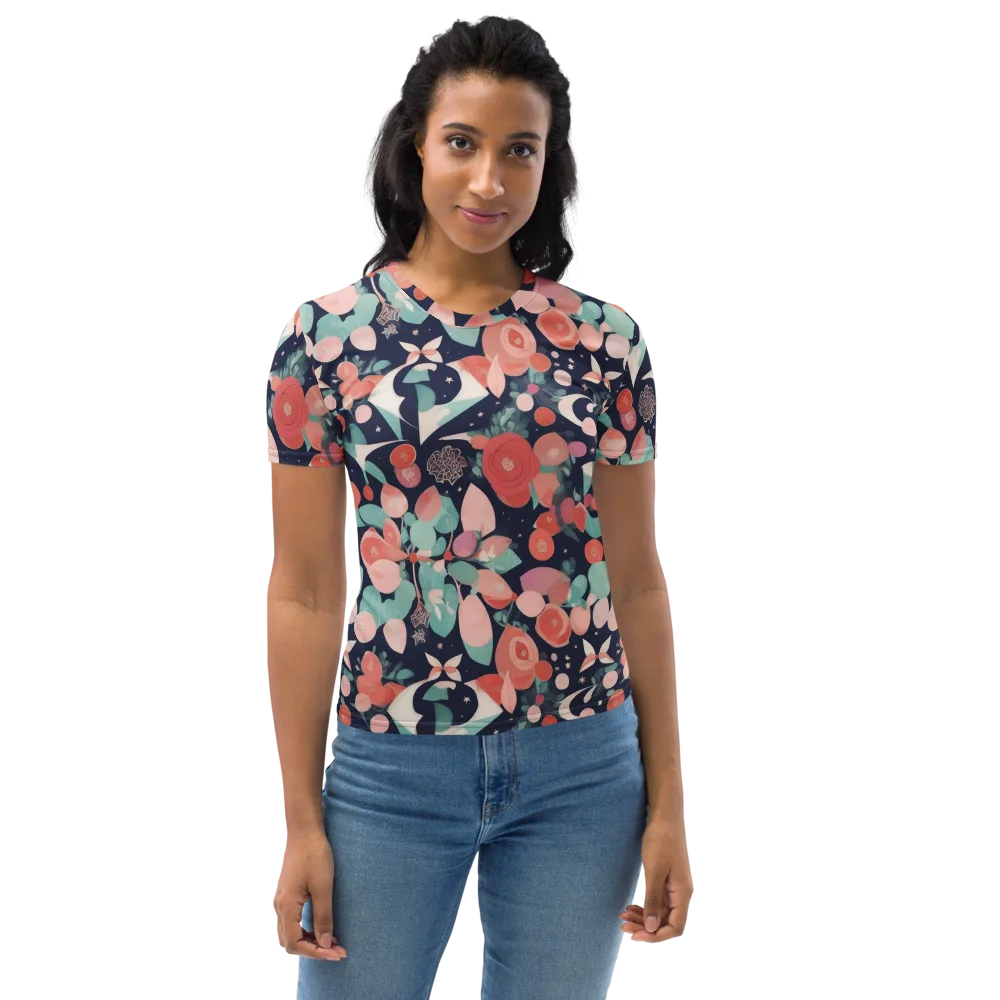 Coral Moon Garden on Women's Crew Neck T-Shirt — Front