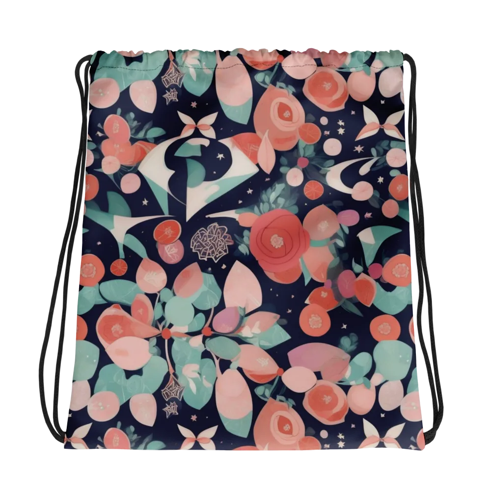 Coral Moon Garden on Drawstring Bag — Photo