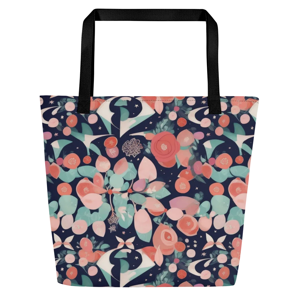 Coral Moon Garden on Large Tote Bag W/ Pocket — Front