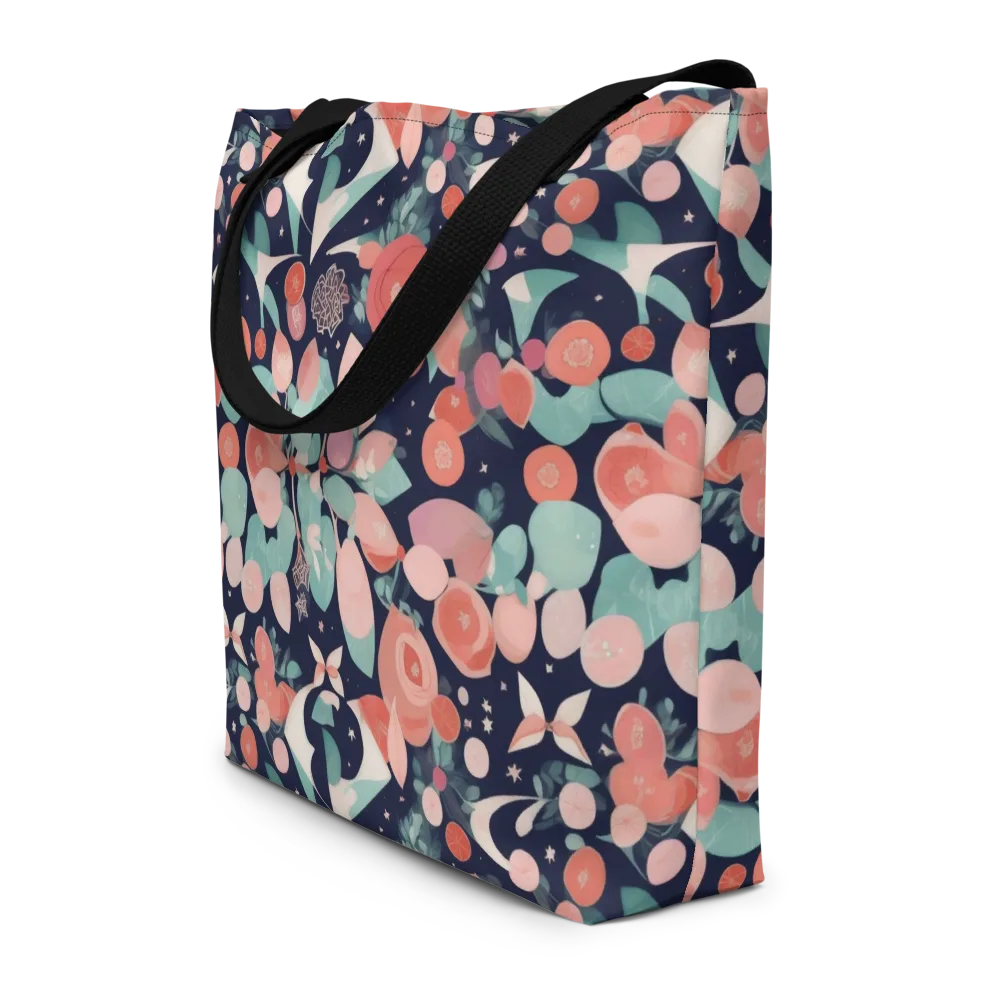 Coral Moon Garden on Large Tote Bag W/ Pocket — Front