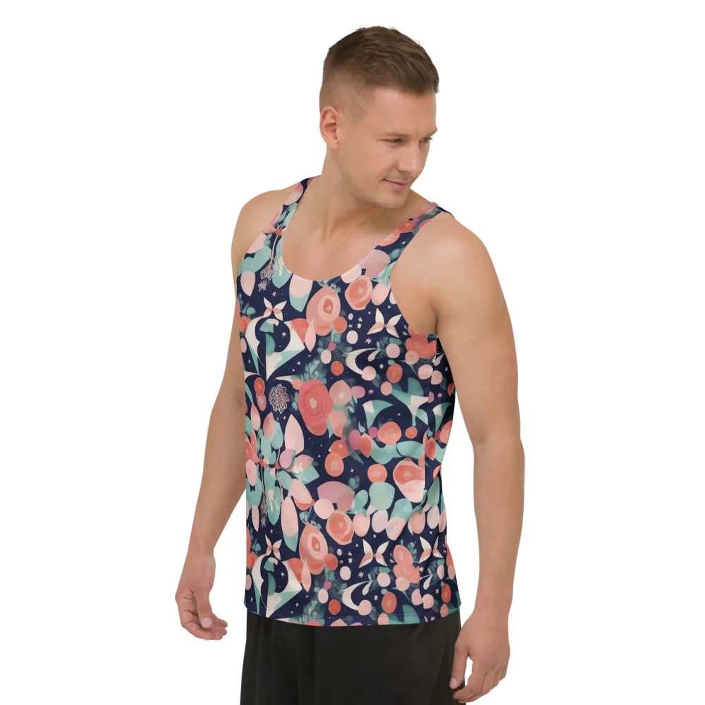 Coral Moon Garden on Men's Tank Top — Left Front