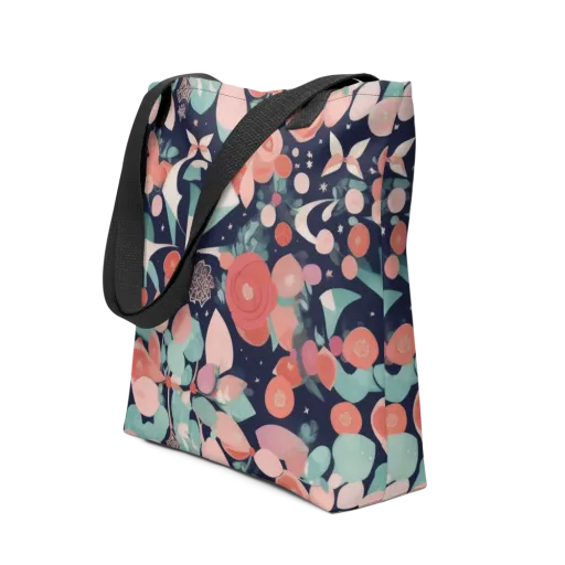 Coral Moon Garden on a Tote Bag