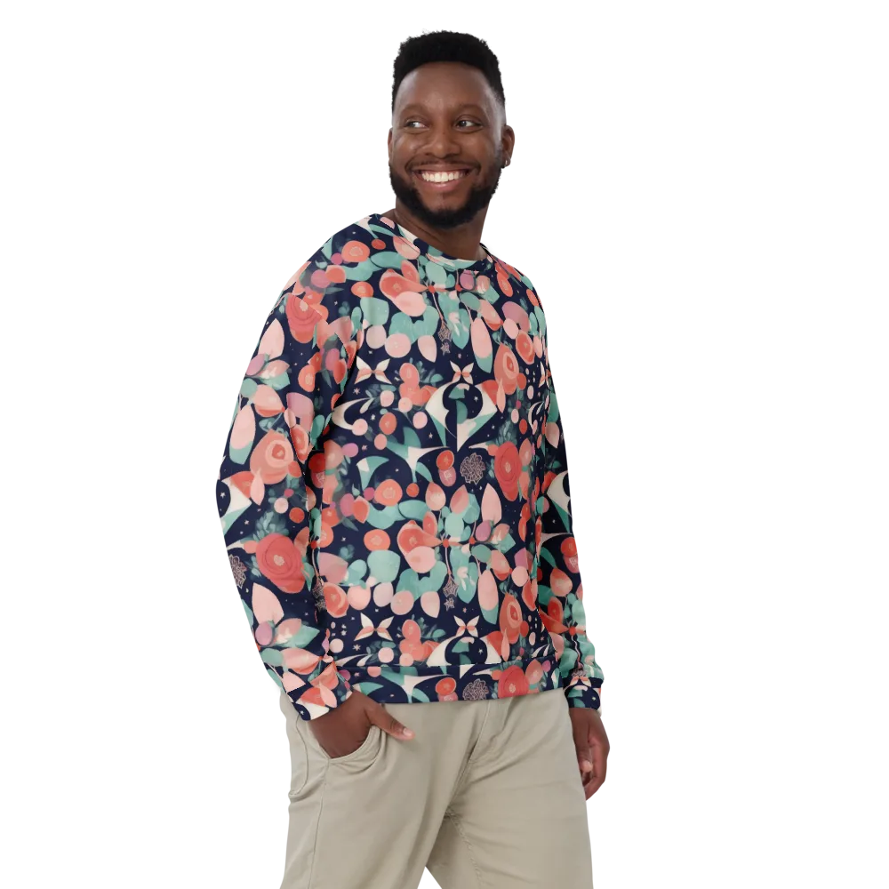Coral Moon Garden on Sweatshirt — Front