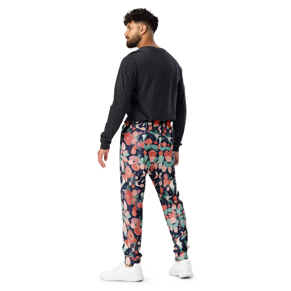Coral Moon Garden on Men's Joggers — Back