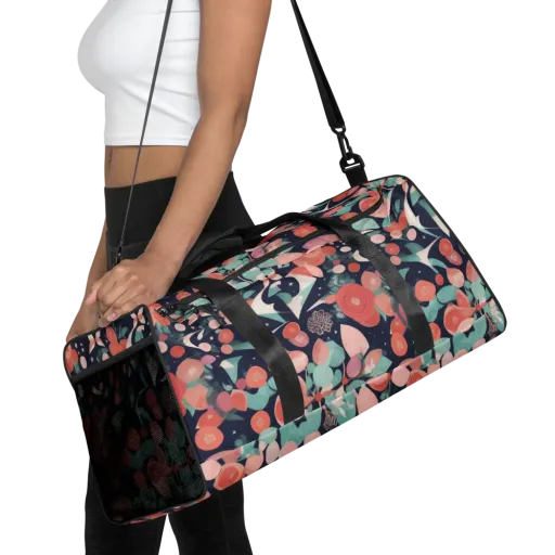 Coral Moon Garden on a Duffle Bag