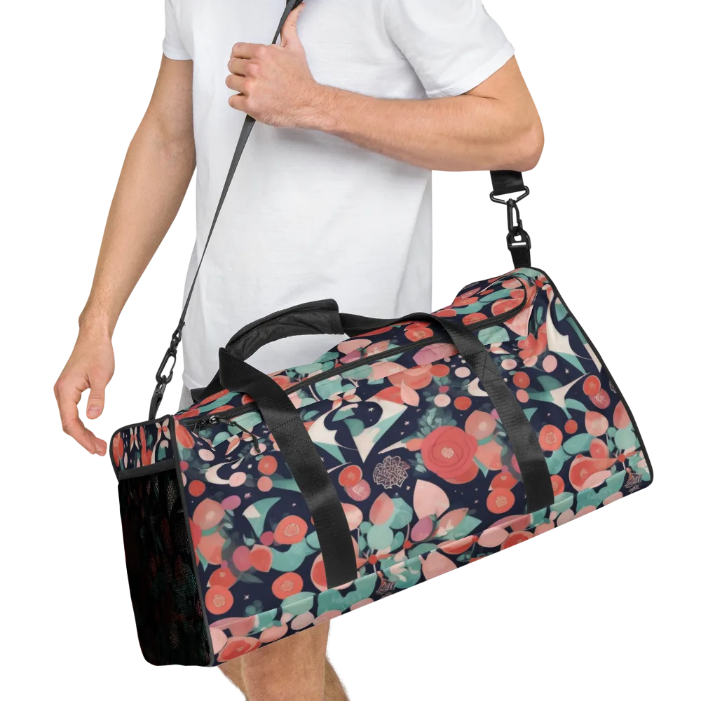 Coral Moon Garden on Duffle Bag — Right Front