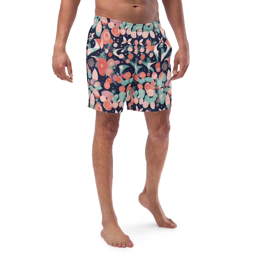 Coral Moon Garden on Swim Trunks — Front