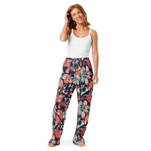 Coral Moon Garden on a Women's Pajama Pants