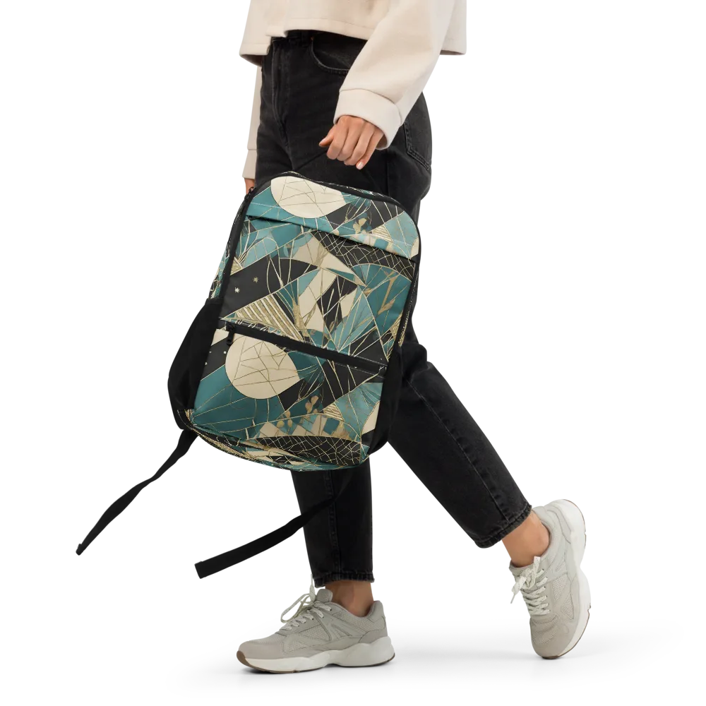 Teal Noir Mosaic on Utility Backpack — Front