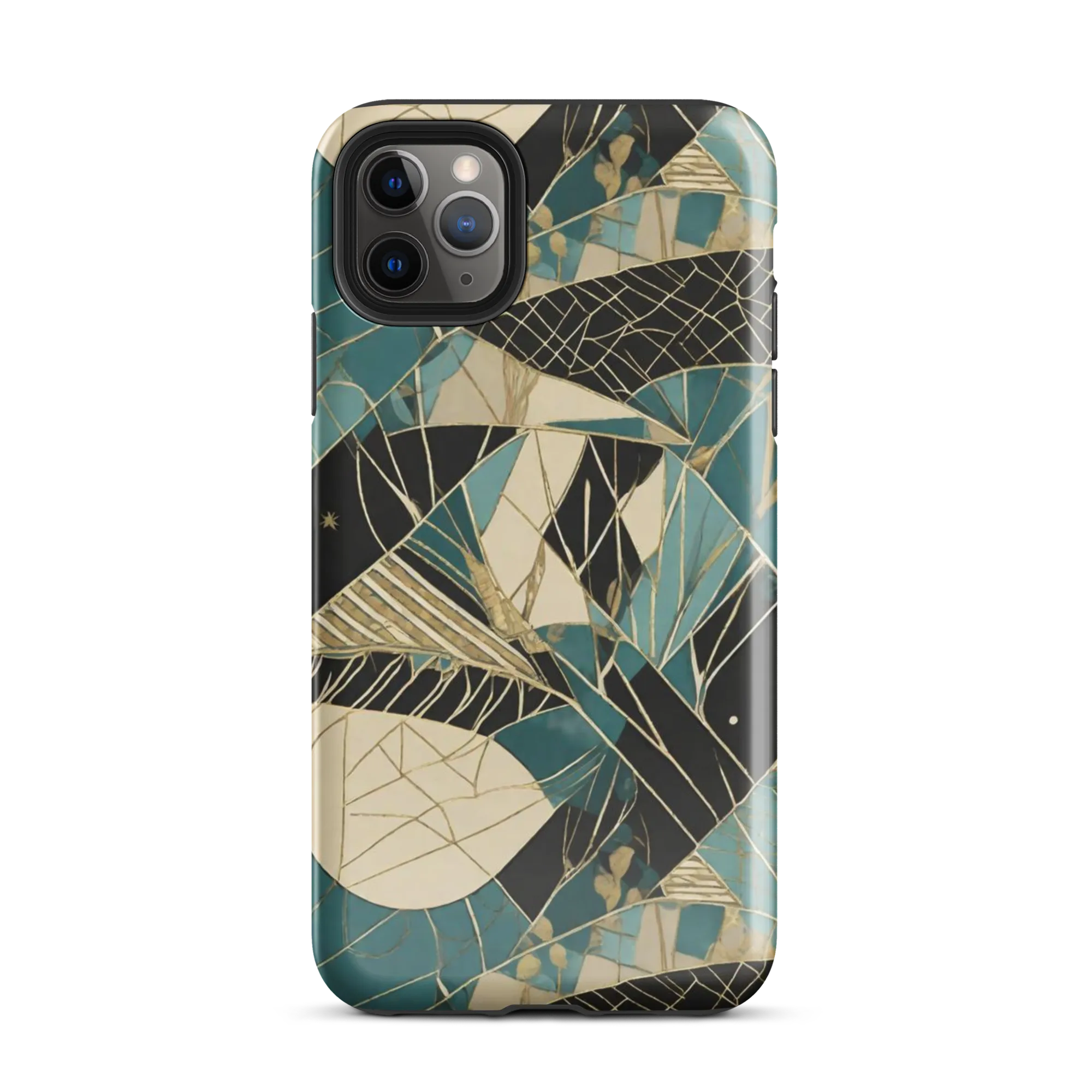 Teal Noir Mosaic on Tough Case for iPhone® — Front