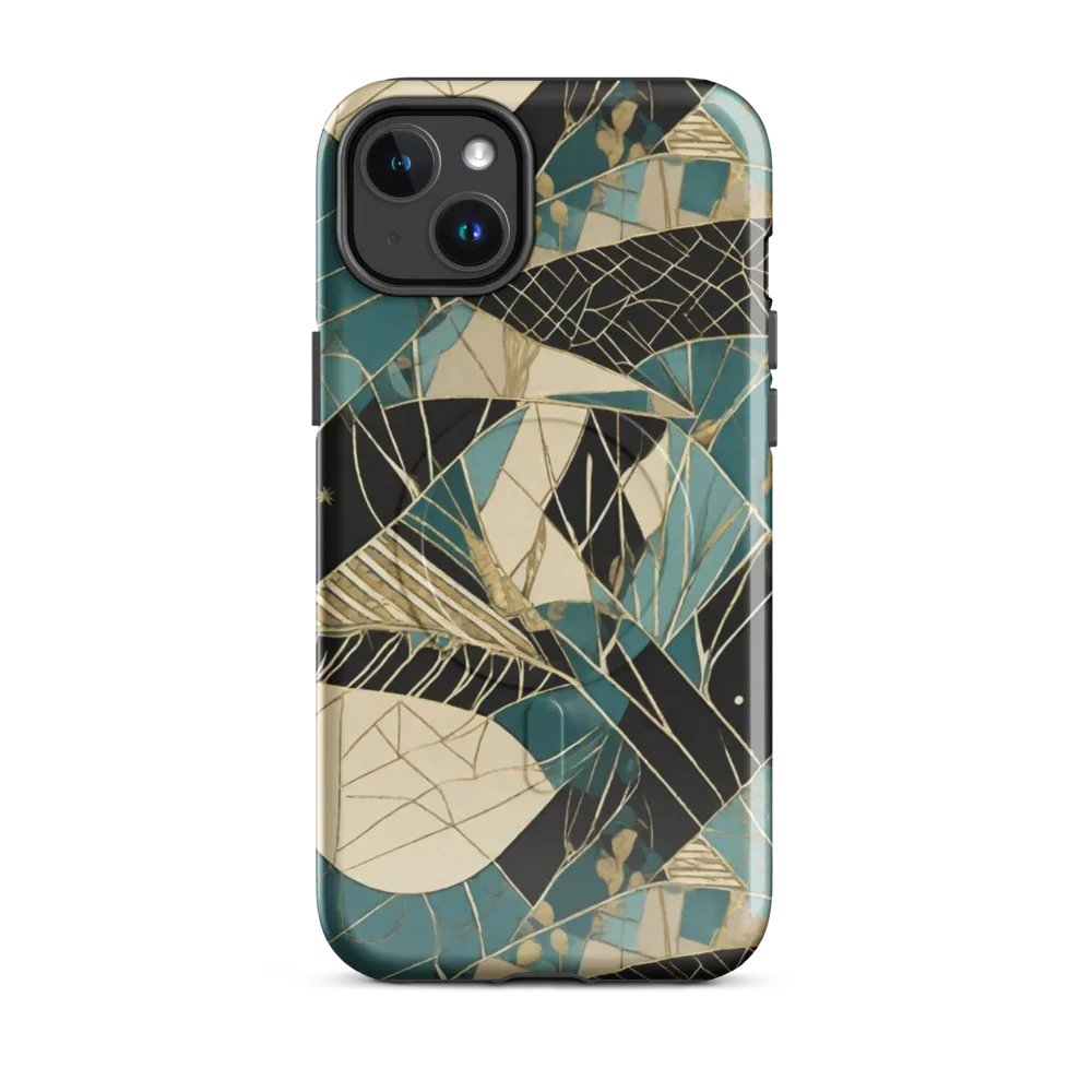 Teal Noir Mosaic on MagSafe Tough Case for iPhone® — Front