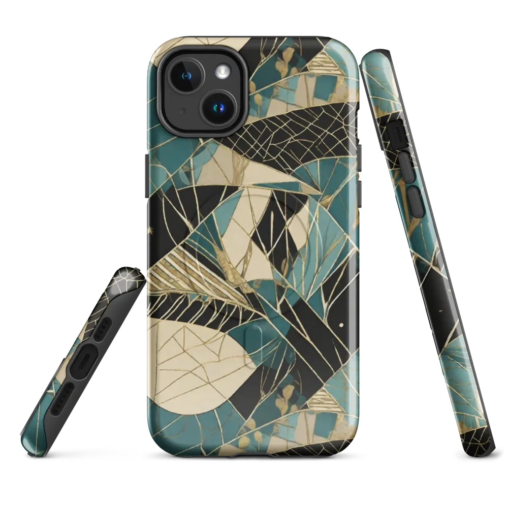 Teal Noir Mosaic on MagSafe Tough Case for iPhone® — Front