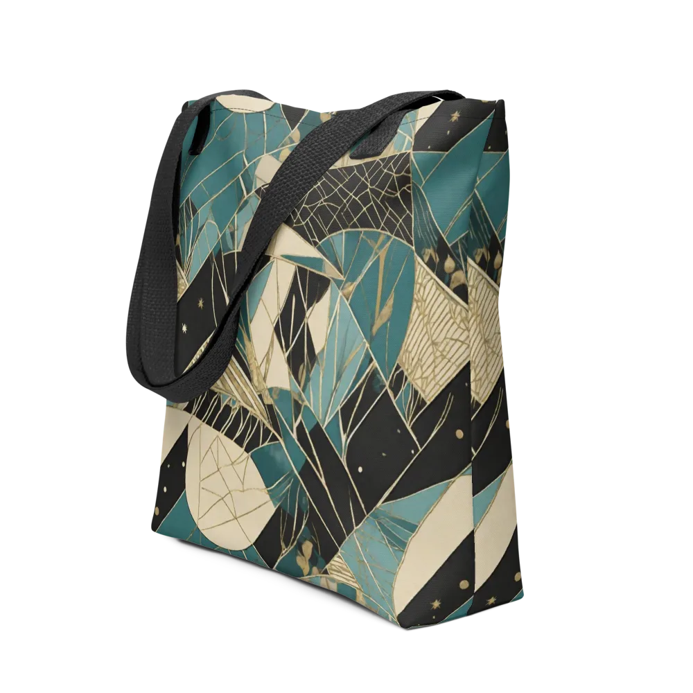 Teal Noir Mosaic on Tote Bag — Front