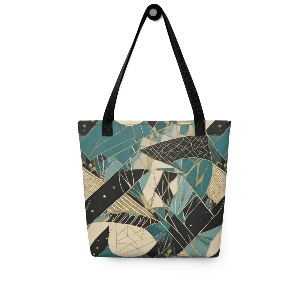 Teal Noir Mosaic on Tote Bag — Front