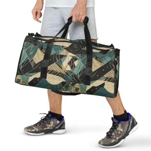 Teal Noir Mosaic on a Duffle Bag