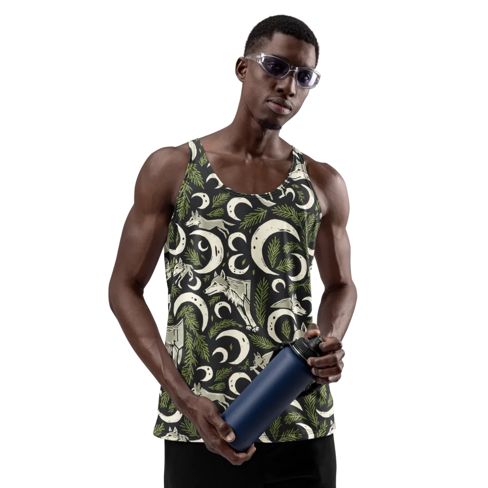 Lunar Pine Howl on Men's Tank Top — Front