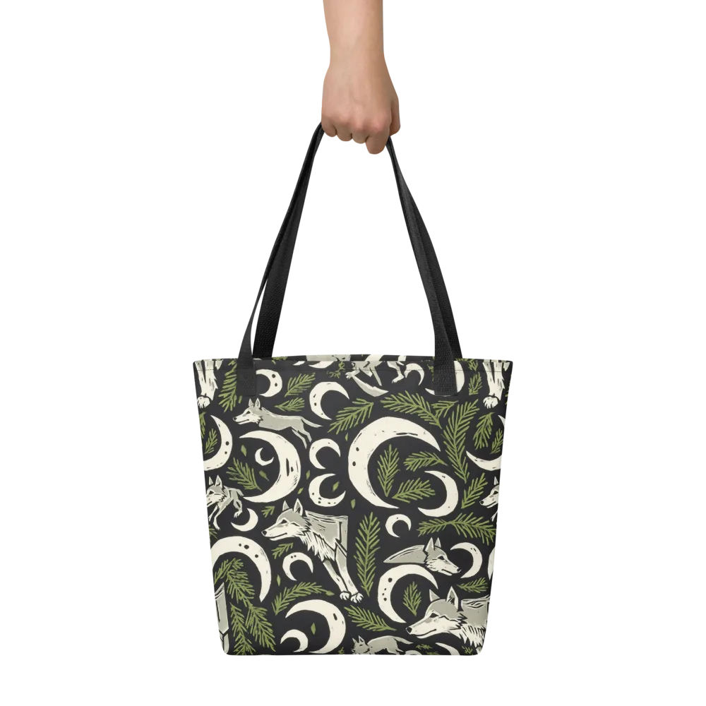 Lunar Pine Howl on Tote Bag — Front