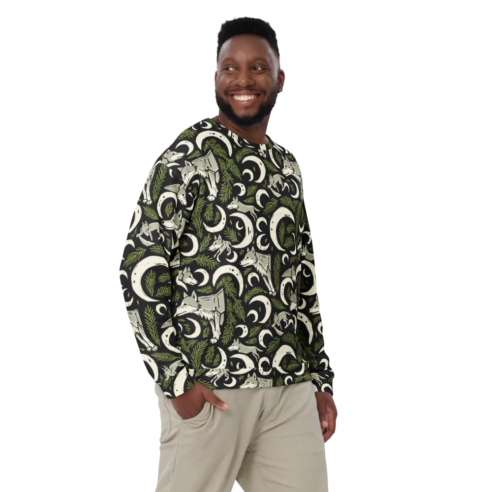 Lunar Pine Howl on Sweatshirt — Front