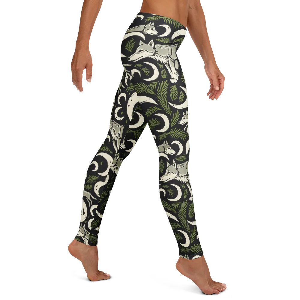 Lunar Pine Howl on Leggings — Right