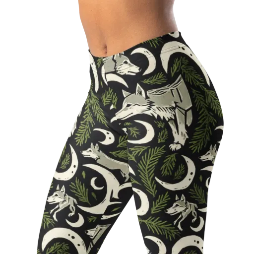 Lunar Pine Howl on a Leggings
