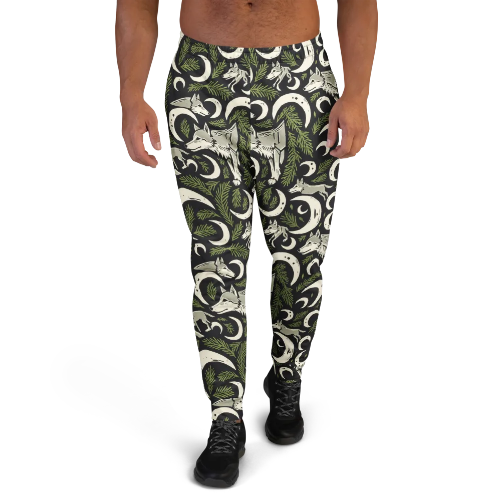 Lunar Pine Howl on Men's Joggers — Front