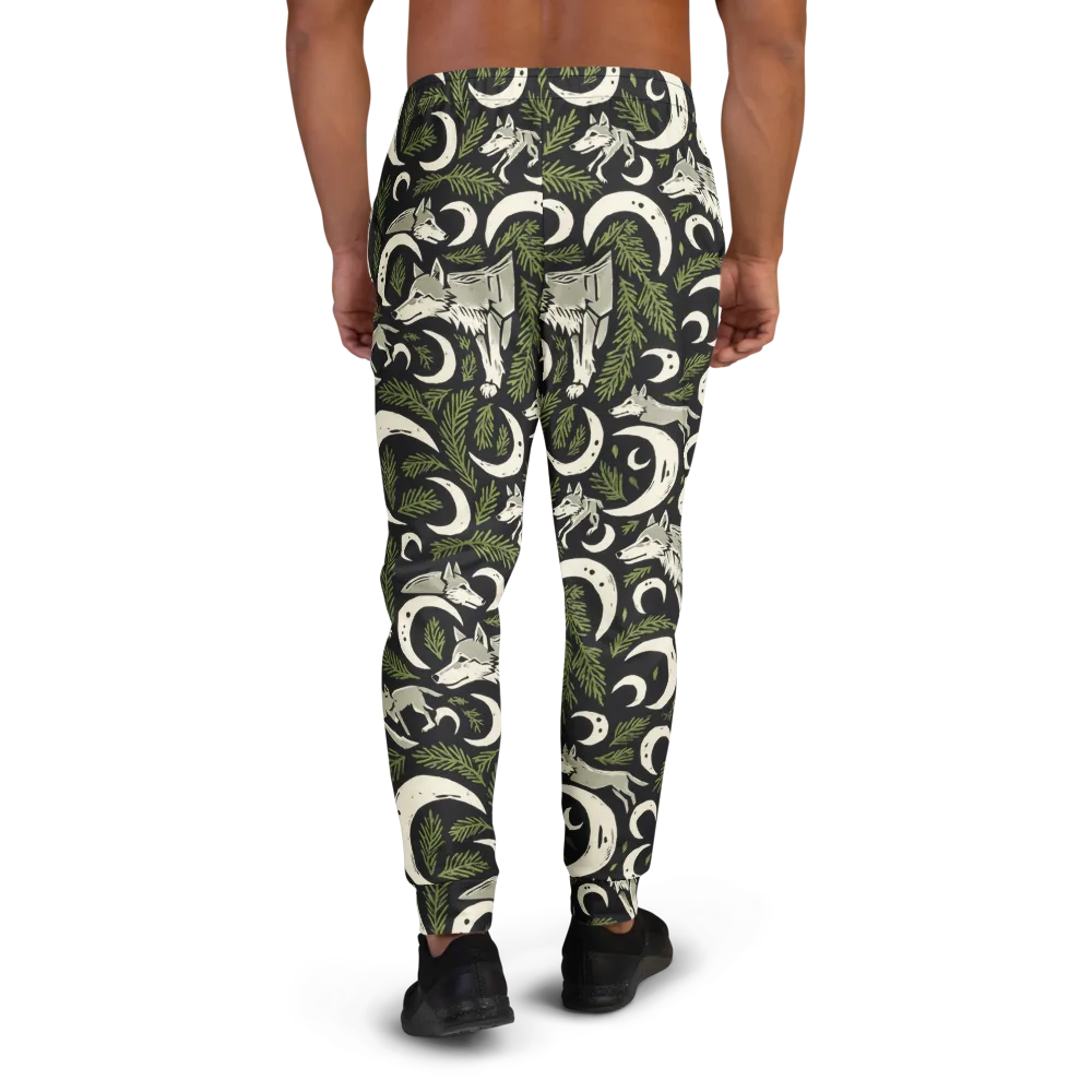 Lunar Pine Howl on Men's Joggers — Back