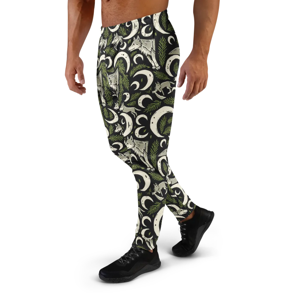 Lunar Pine Howl on Men's Joggers — Left