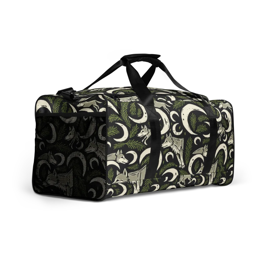 Lunar Pine Howl on Duffle Bag — Right Front