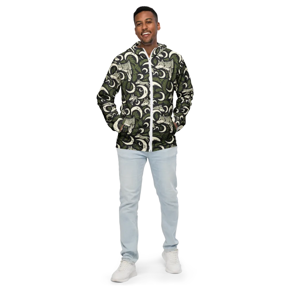 Lunar Pine Howl on Men's Windbreaker — Front