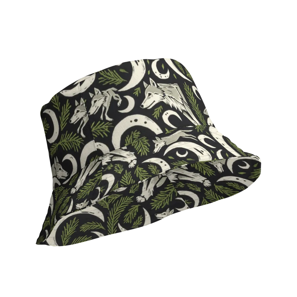 Lunar Pine Howl on Reversible Bucket Hat — Product details Outside