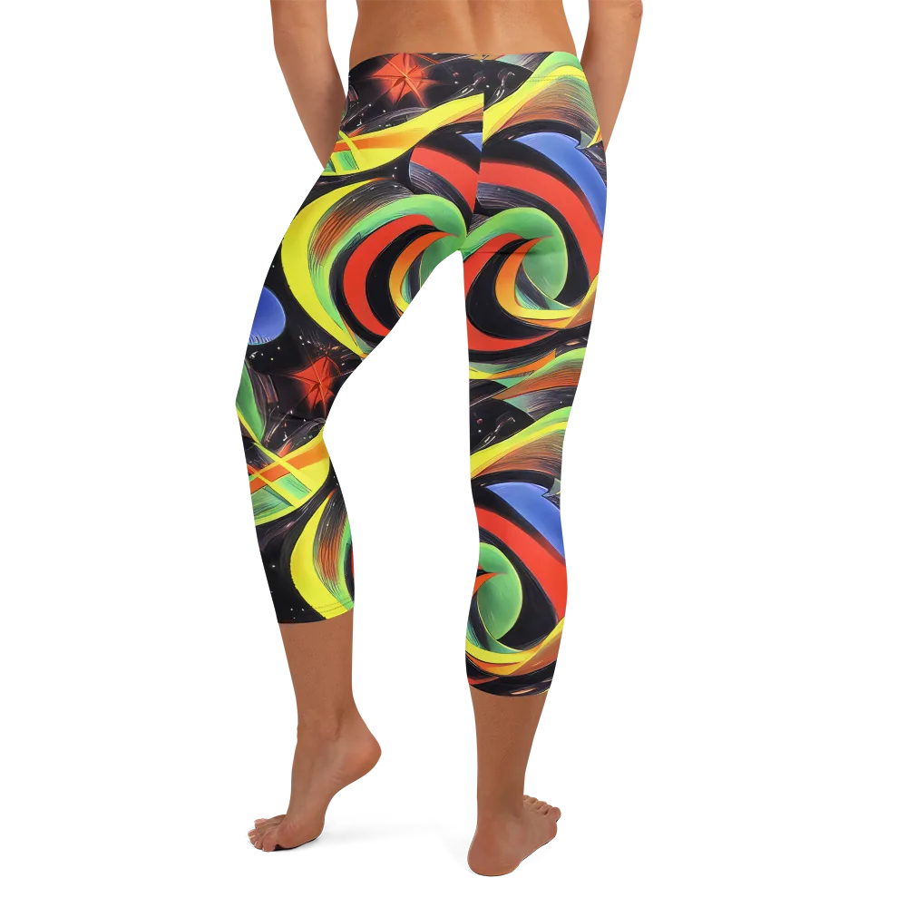 Tenggren Whirl on Capri Leggings — Back