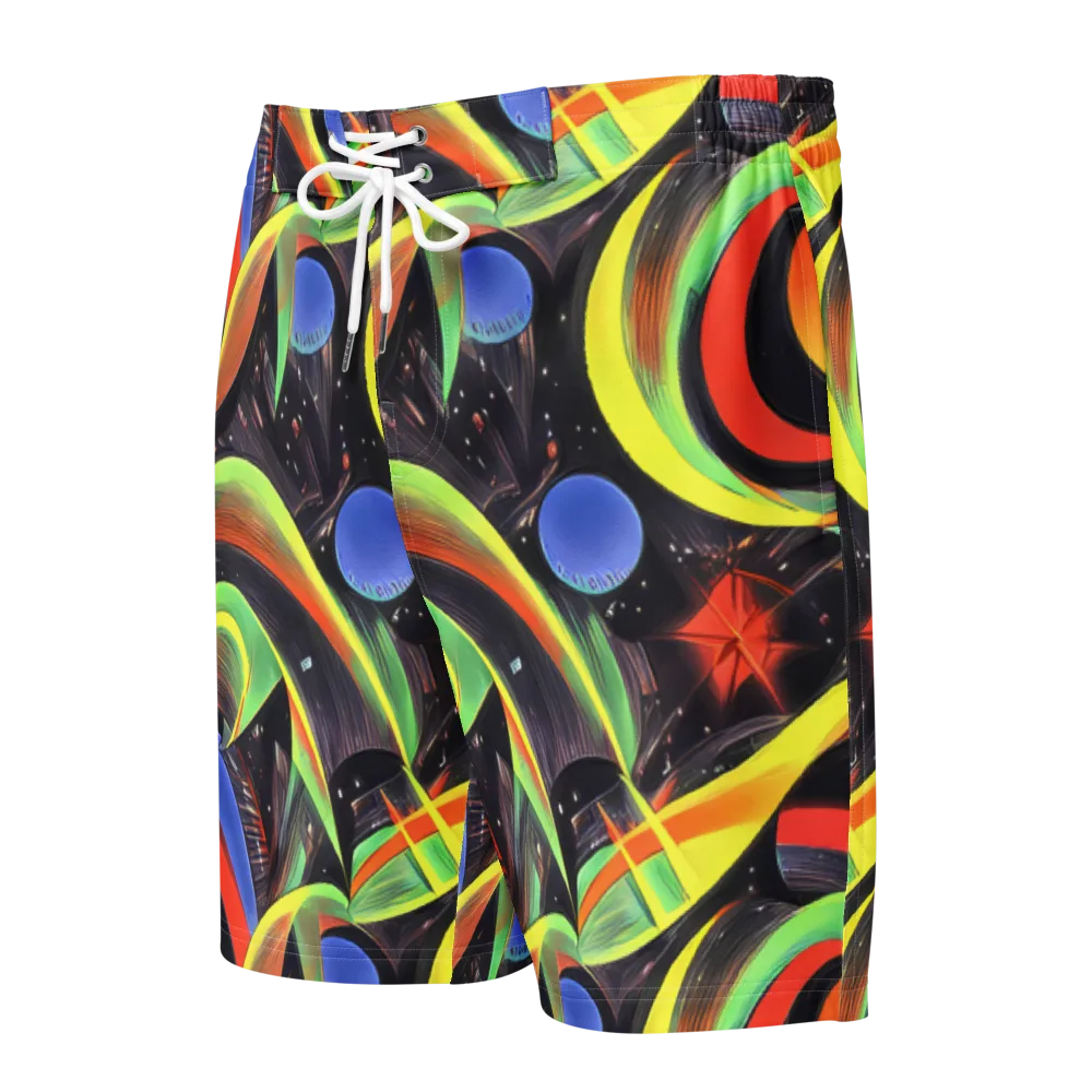 Tenggren Whirl on Men's Board Shorts — Front