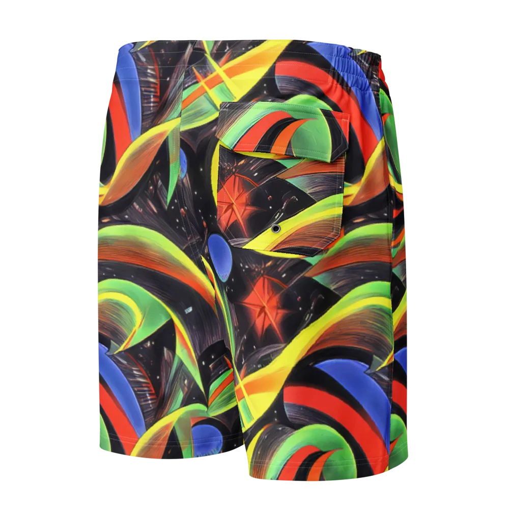 Tenggren Whirl on Men's Board Shorts — Back
