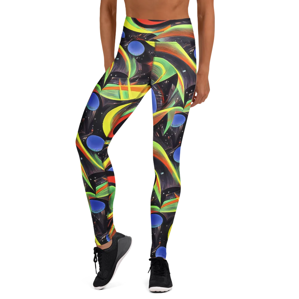 Tenggren Whirl on Yoga Leggings — Front