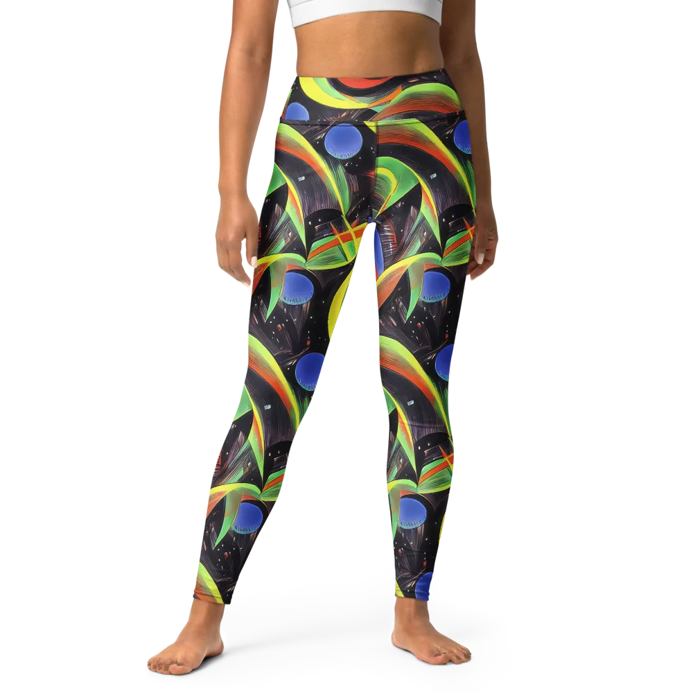 Tenggren Whirl on Yoga Leggings — Front