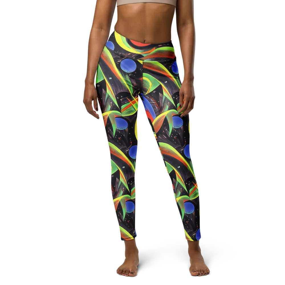 Tenggren Whirl on Yoga Leggings — Front