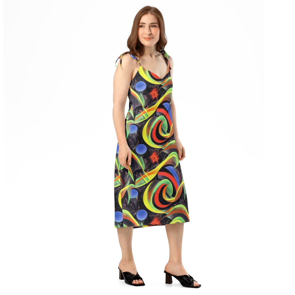 Tenggren Whirl on Slip Dress — Right Front