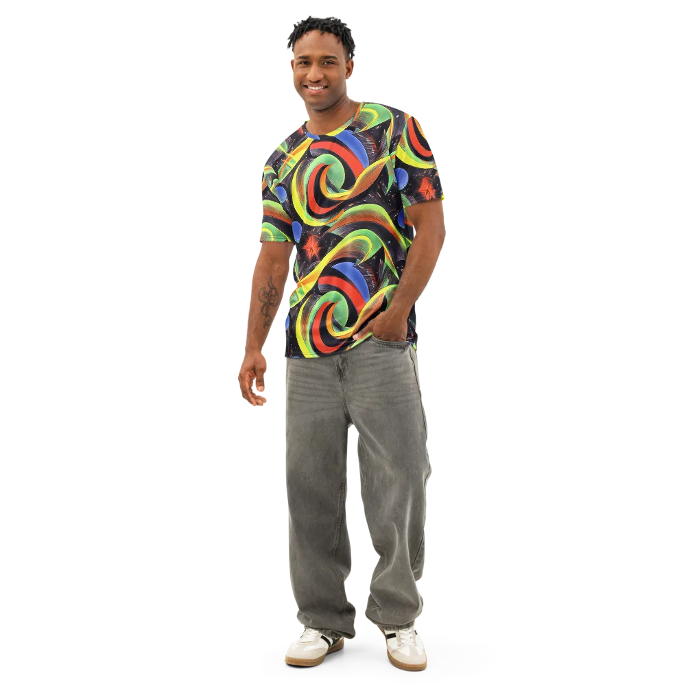 Tenggren Whirl on Men's Cotton Crew Neck T-Shirt — Front
