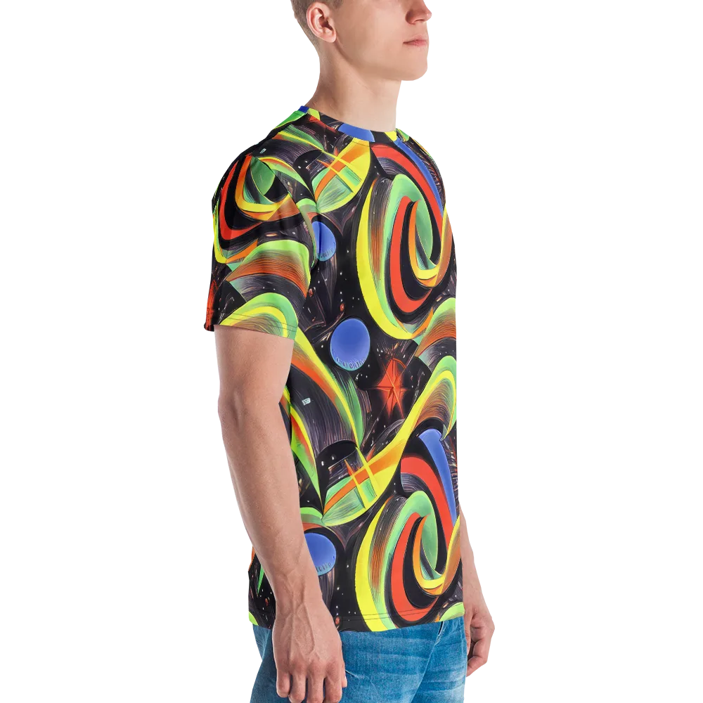 Tenggren Whirl on Men's Crew Neck T-Shirt — Right